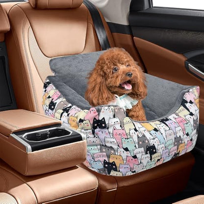 Dog Car Seats for Funny Fuzzy Pet Dogs Booster Car Seat Puppy Under 32 Lbs with Soft Plush Cushion&Washable Removable Cover by Unknown