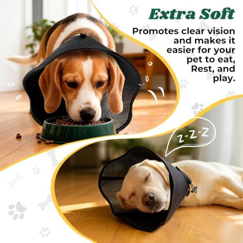 Soft Dog Cone Collar,Adjustable Elizabethan Anti-Lick Pet Recovery Collar - Image 4