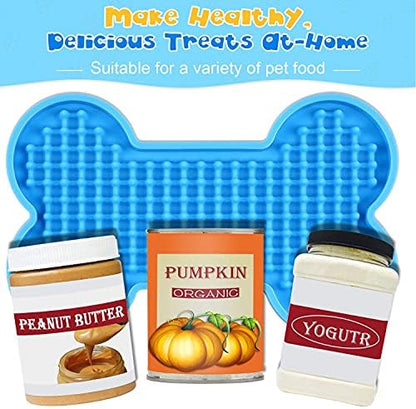 Lick Mat for Dogs - 2 Pack Peanut Butter Licking Mats, Slow Feeding Bowl, Tattoo and Anxiety Reducer for Pet Food, Yogurt, Bath, Grooming and Training - Image 4