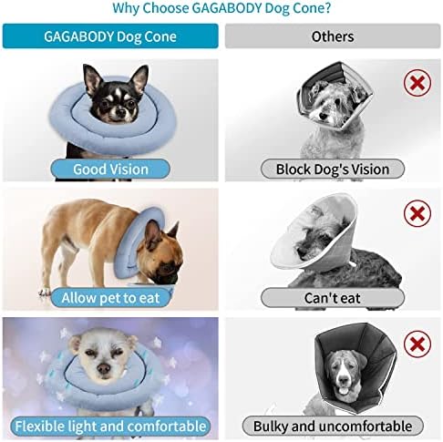 Gagabody Comfortable Adjustable Soft Cone Alternative for Medium Dogs, Cats, Small Dogs - After Surgery Recovery Collar - Image 6