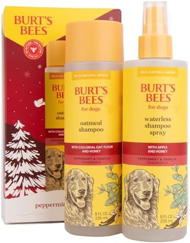 Burt's Bees for Pets Holiday Grooming Kit, Peppermint Vanilla, 8 Fl Oz Each by BurtsBeesforPets