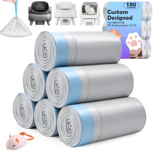180 Count 27"x13" Cat Litter Bags Compatible with NeaksM1 & Petpivt 11/12 by KropBom