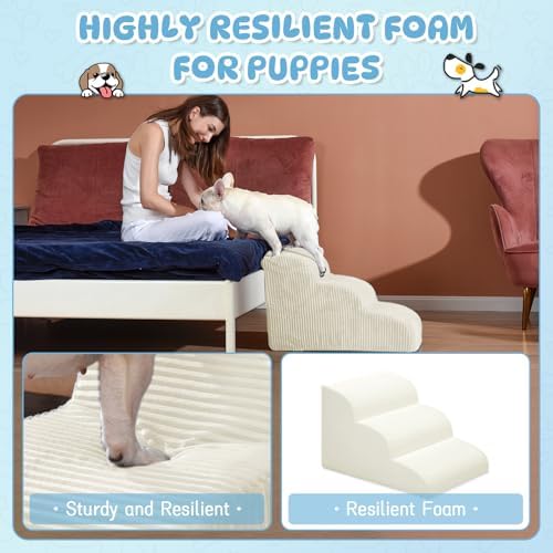 Mesa Lemon 2 Step Dog Stairs Pet Ramp for High Beds, Sofas and Cars - Image 5