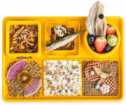 Snack Board Slow Feeder for Dogs – Large Enrichment Feeding Board with Mini Bowls & Flat Sections, Perfect for Treats & Meals | Kubi Pets by KubiPets