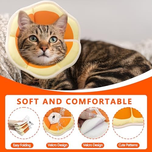 Soft Adjustable Cat Cone Collar, Comfortable Cat Recovery Collar - Image 3