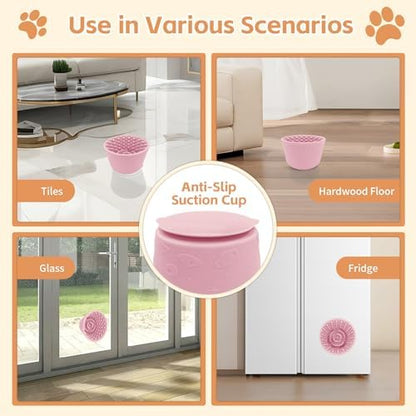 Dog Lick Bowl,Anxiety Relief Non-Slip Silicone Treat Bowl,Durable Anti-Choking Long-Lasting Enrichment Slow Feeder Licking Mat for Small Medium Large Breed,Freezable BPA Free Silicone Dishwasher Safe - Image 5