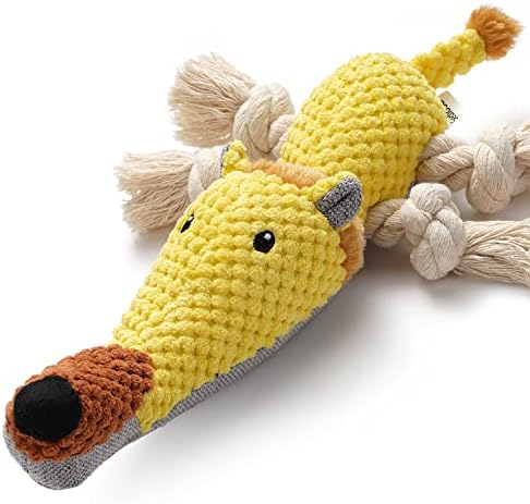 Sedioso Dog Toys, Dog Plush Toy for Large Breed, Cute Squeaky Dogs Toy with Crinkle Paper, Puppy Stuffed Animal Chew Toys for Small, Middle, Large Breed (Lion) by Sedioso