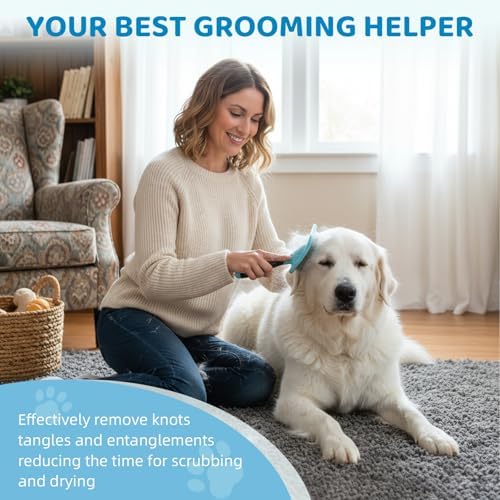 KEUYE Great Pyrenees Brush for De-Shedding and Fluffing Grooming - Image 5