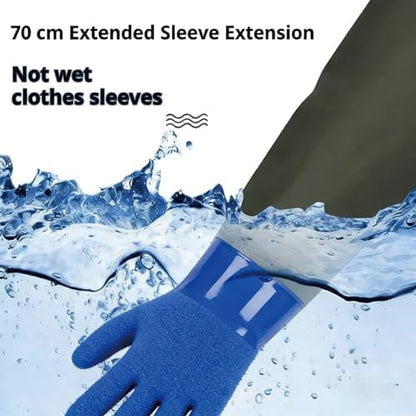 YOFANG 27.2" Long Sleeve Pet Grooming Bathing Gloves Anti-Scratch - Image 7