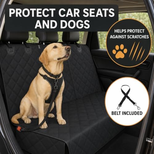 Dog Car Seat Protector, Back Seat Cover for Dogs, SUV & Car Seat Covers 56" - Image 3