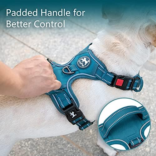 PoyPet No Pull Dog Harness, Reflective Vest with 2 Leash Clips & Handle - Image 4