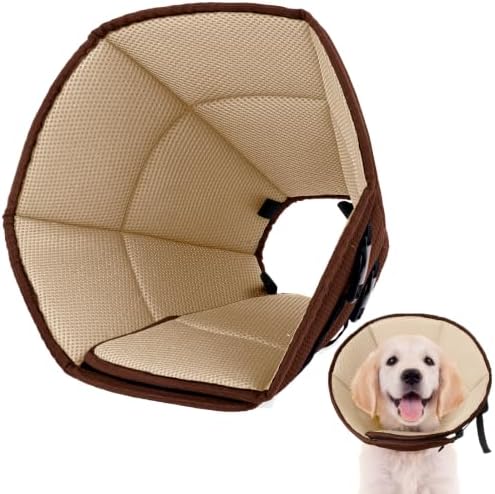 Allroaring Breathable Recovery Cone for Dog Wound Healing Anti-Lick Brown M by Allroaring