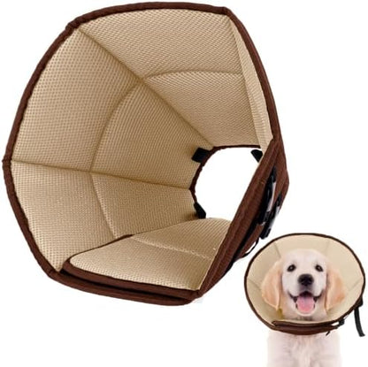 Allroaring Breathable Recovery Cone for Dog Wound Healing Anti-Lick Brown M by Allroaring