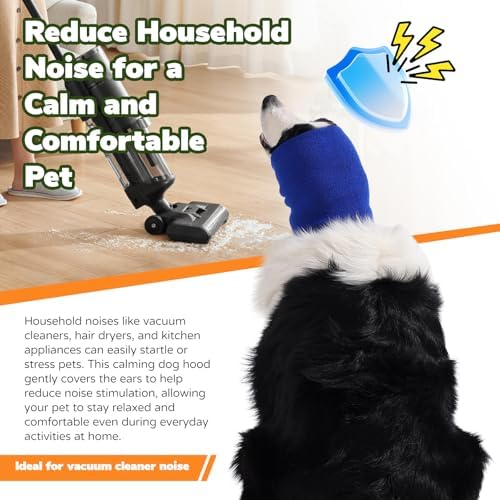 Dog & Cat Calming Band Cat Anxiety Relief Cover,Double Layer Thickened Pet Ears Elastic Neck Band Noise Cancelling Ear Muffs for Anxiety Relief/Noise Protection,Grooming,Thunder,Fireworks - Image 3