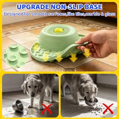 Slow Feeder Dog Bowls with Rolling Ball & Lick Mat, 2-in-1 Enrichment Feeder for Liquid & Thick Treats, Anti-Slip Suction Base, 150ml for Small Medium Large Dogs & Cats - Image 4
