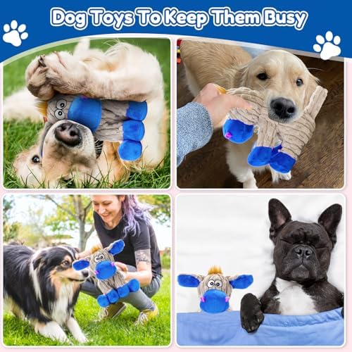 loncoldy Squeaky Dog Toys, Plush Chew Toys for Dogs, Crinkle Interactive Squeaky Stuffed Dog Toy for Small Medium Breeds, Dog Toy to Keep Them Busy, Pet Toys for Dogs - Image 6
