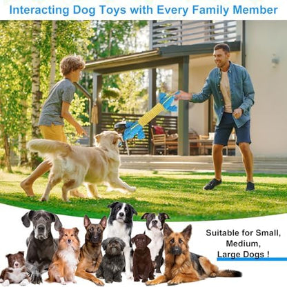 Dog Toys Cute Crocodile Squeaky Plush Pet Toy for Small to Large Breeds Interactive Chew Toy with Whistle & Crinkle Paper Tough Pet Toys for Aggressive Chewers and Puppies & Dog Lovers - Image 4