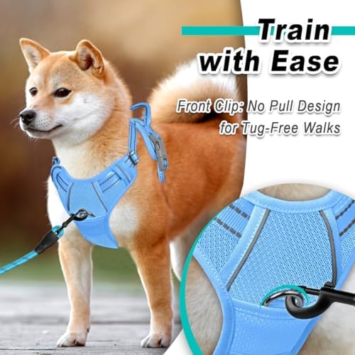 BARKBAY Dog Harness for Large Dog No Pull Mesh 2 Clips Dog Vest - Image 2