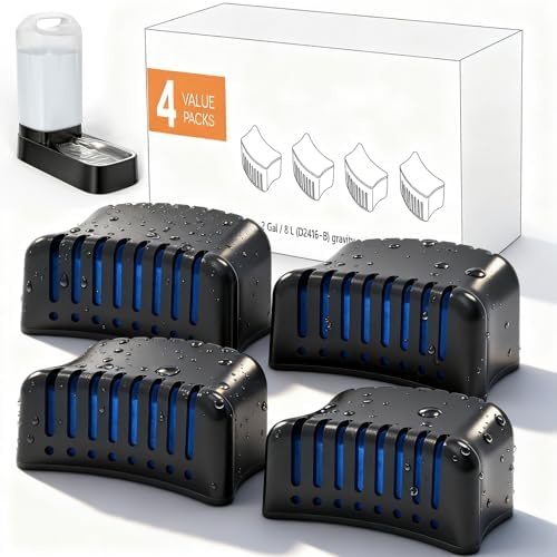 Pack of 4 Replacement Filters for D2416B Automatic Dog Water Bowl Dispenser by PETNF