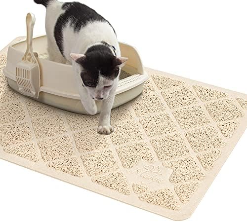 Niubya Premium Cat Litter Mat, Litter Box Mat with Non-Slip and Waterproof Backing, Litter Trapping Mat Soft on Kitty Paws and Easy to Clean, Cat Mat Traps Litter from Box by Niubya