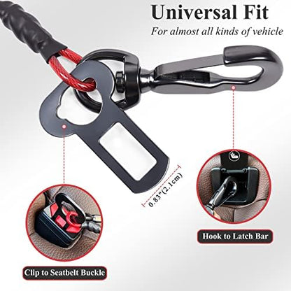VIVAGLORY Dog Seatbelt Tuffbelt Dog Car Harness, M, Red - Image 3