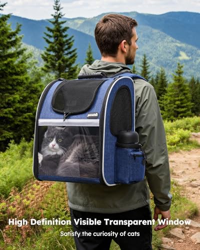 pecute Cat Backpack Visiable, Cat Carrier Expandable with Acrylic Window - Image 3