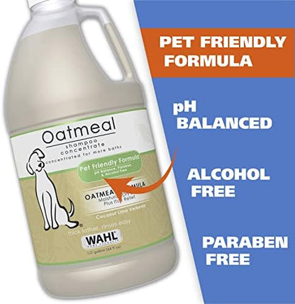 Wahl USA Dry Skin & Itch Relief Pet Shampoo for Dogs – Oatmeal Formula with Coconut Lime Verbena Scent - 64 Oz - Model 821004-050 - Image 3