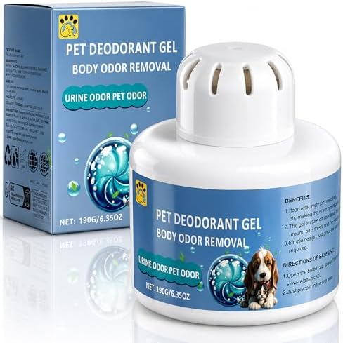 Pet Odor Eliminator for Strong Odor Gel, Pet Odor Eliminator Gel with Natural Tea Tree Oil, Air Fresheners Eco-Friendly, Safe Pet Deodorizer for Dog and Cat by Unknown