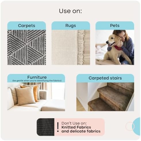 Uproot Cleaner Max Dog Hair Remover for Car & Carpet - Rake for Pet Hair Removal - 2X Faster Than Uproot Cleaner Pro - Cat Remover for Large Fabrics & Rugs - Image 6