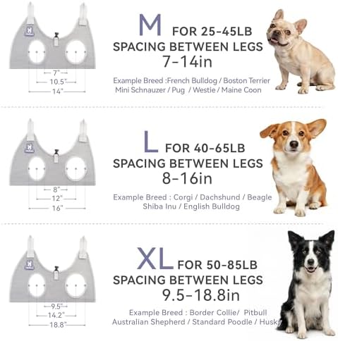Loflaze Dog Grooming Hammock Harness for Dogs & Cats with Pet Nail Clipper Trimmer - Cat Hanger Sling for Trimming Clipping Nails- Dog Hammock Restraint Bag for Small Medium Large pet （ Grey L ） - Image 6