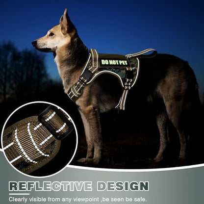 WINSEE Tactical Dog Harness, No Pull Dog Harness for Medium Large Dogs with Handle & Molle, Military Service Dog Vest Harness in Training Pet Harness for Small Dogs - Image 6