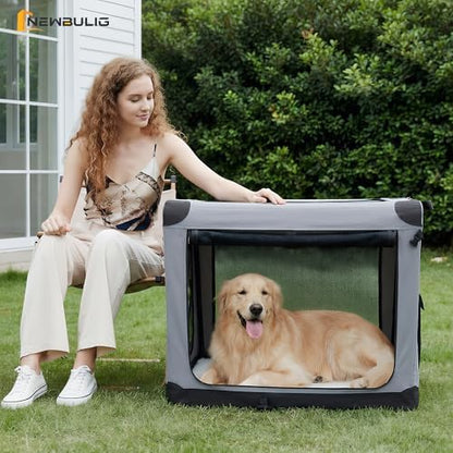 NEWBULIG Soft Cat Carrier 36 Inch, Foldable Large Dog Crate Kennel - Image 6