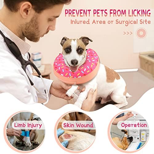 Supet Inflatable Dog Cone Collar for Small Dogs Puppies Cats, Soft Dog Cone Alternative After Surgery for Puppies Cats to Stop Licking - Image 2
