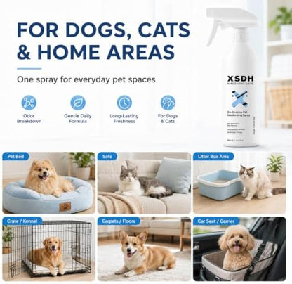 Pet Odor Deodorizing Spray, Bio-Enzyme Stain & Strong Odor Eliminator Spray for Dog Cat Pee Urine Pop, No-Rinse Air Freshener Spray for Smelly in Beds, Sofa, Carpet, Upholstery in Home & Car, 400ml - Image 5