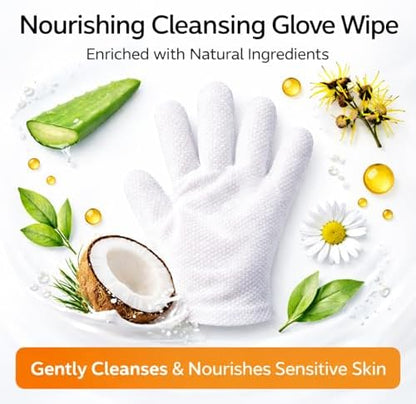 Aurora Pet Glove Wipes for Dogs & Cats, Wearable No-Rinse Grooming Glove Wipes for Paws, Face, Ears & Body, Hypoallergenic Disposable Pet Cleaning Wipes, Unscented, 12 Count - Image 6