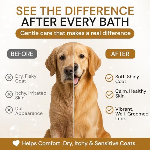 All Natural Anti Itch Oatmeal Shampoo + Conditioner for Dogs | Hypoallergenic Soothing Relief for Dry, Itchy, Bitten or Allergy Damaged Skin (Pack of 2) - Image 7