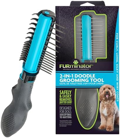 FURminator 2-in-1 Doodle Grooming Tool for Dogs Susceptible to Matting by FURminator