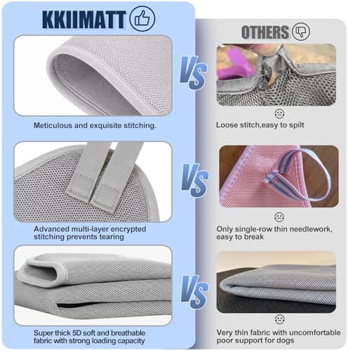 Kkiimatt Dog Grooming Hammock Harness,XXX-Large Silver Grey Grooming Sling for Giant Dogs,Dog Hanger Holder Restraint for Nail Trimming, Hanging Harness Hammock for Nail Clipping - Image 4