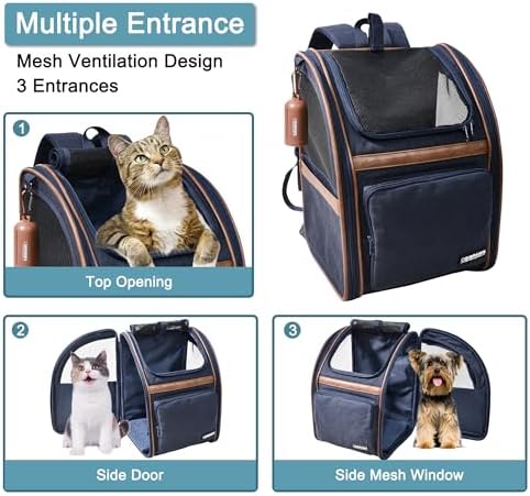 Jespet Pet Backpack Carrier for Small Dog, Soft Car Bed Ideal for Traveling - Image 5