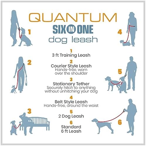 Kurgo Quantum 6 in 1 Dog Leash, Purple - Image 5