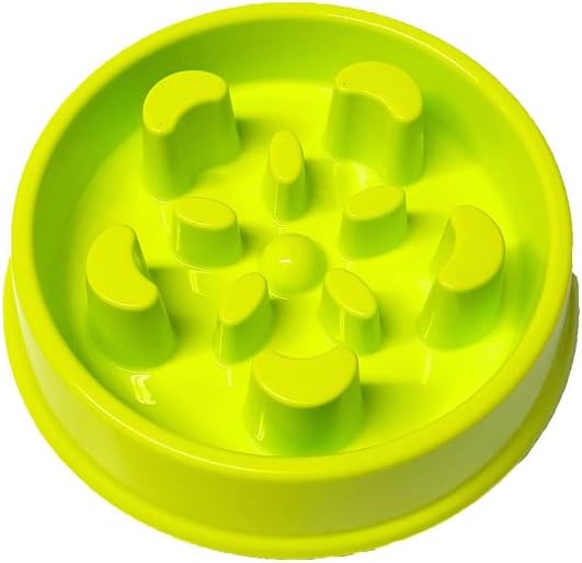 ALPHA DOG SERIES Non-Slip Maze Puzzle Bowl Slow Feeder Interactive Stop Bloat Stop Gas Improve Digestion Dog Bowl for Small and Medium Dogs (Green, Coral)