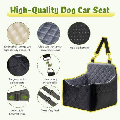 Dog Car Seat for S/M Dogs, Booster Car Seats with Thick Cushion for Dogs Under 32lbs - Image 5