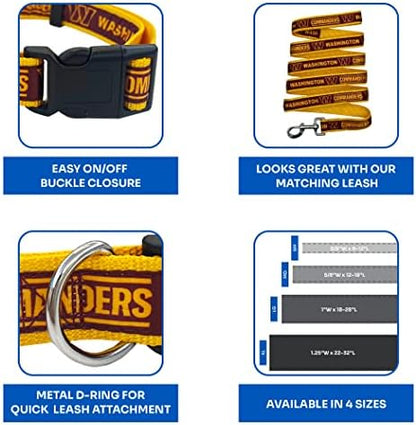 Pets First NFL Washington Commanders Dog & Cat Collar, Small Football Team Collar, Shiny & Colorful, Licensed by The NFL, Team Color (WAC-3588-SM) - Image 6