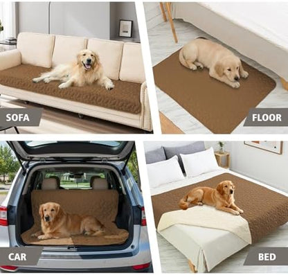 Ameritex Waterproof Pet Bed Cover Anti-Slip Dog Bed Blanket for Sofa and Furniture Waterproof New Pattern Design (Camel, 30x80 Inch (Pack of 1)) - Image 3