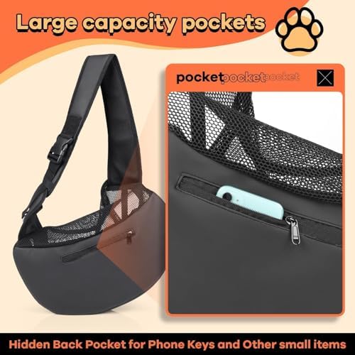 YUDODO Pet Sling Carrier for 2-5 lbs Small Dogs Cat Puppy Crossbody Carrier - Image 6