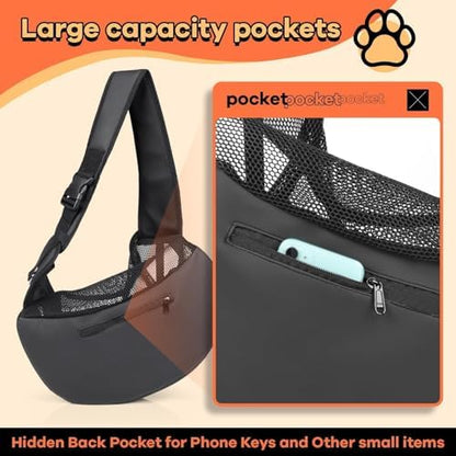 YUDODO Pet Sling Carrier for 2-5 lbs Small Dogs Cat Puppy Crossbody Carrier - Image 6