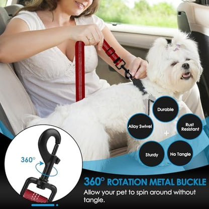 Lukovee Dog Seat Belt, 2 Pack, 3-in-1 Headrest & Seatbelt Clip & Latch - Image 6