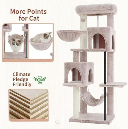 Gitelsnour Cat Tree Tower with Sturdy Steel Tube for Indoor Cats GCT014MU - Image 4