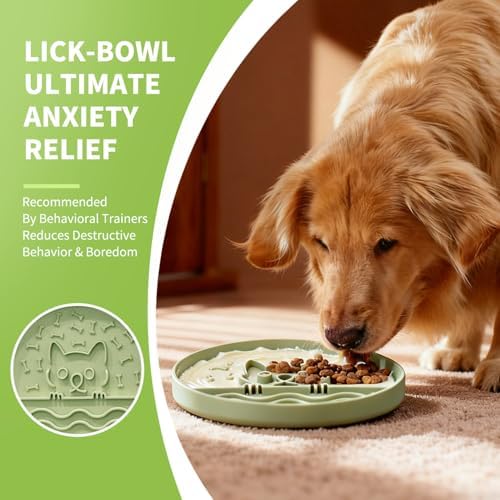 Slow Feeder Dog Bowl for Small Medium Dogs & Cats, 7.5 Inch Non Slip Slow Bowl with 37 Suction Cups, Anti-Choking Food Grade Silicone Slow Eating Bowl - Image 2