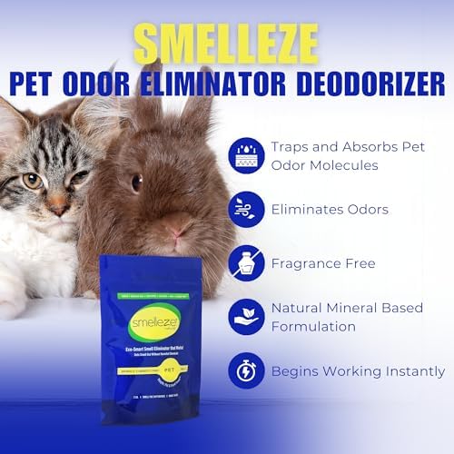 SMELLEZE Natural Pet Odor Eliminator Deodorizer Granules - 2 lb. Bottle - Image 3